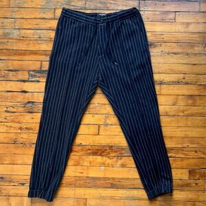 Todd Snyder Navy Pinstripe Trousers